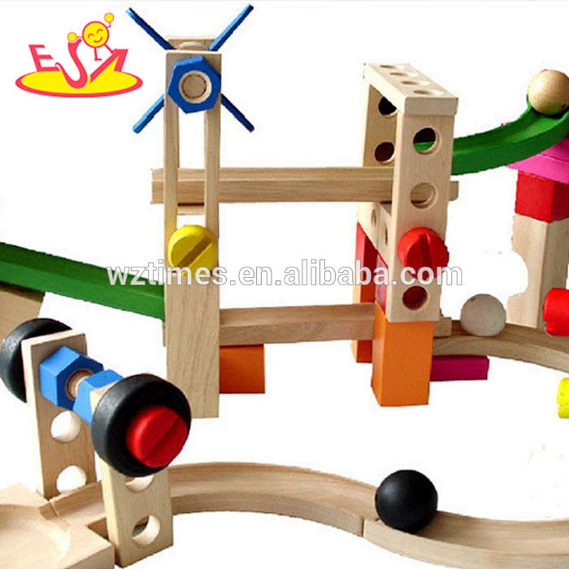 2018 wholesale kids wooden marble runs fashion baby wooden marble runs popular children wooden marble runs W04E039