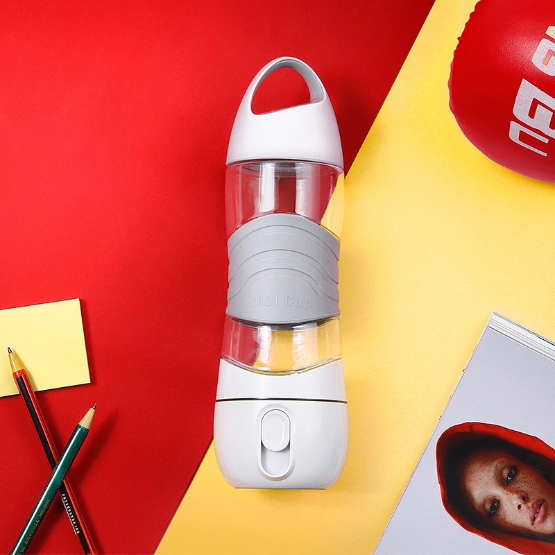 Creative Spray Water Beauty Water Cup Outdoor Sport Portable Water Bottle Beautiful Plastic Cup with Emergency Lighting