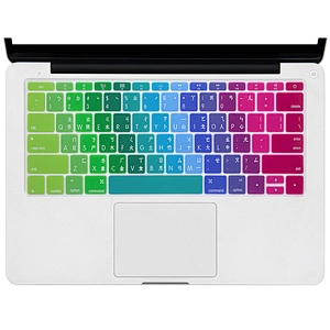 US Layout taiwan Chinese rainbow Silicone Keyboard Cover Skin keyboard protector For MacBook air Pro retina 13 No Touch Bar