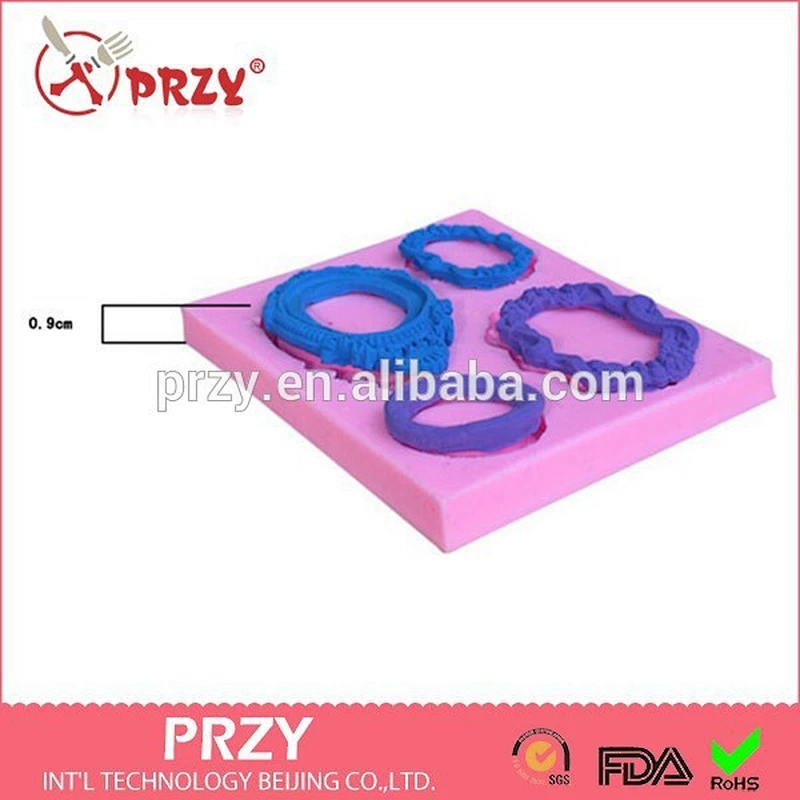 mirror frame fondant silicone molds