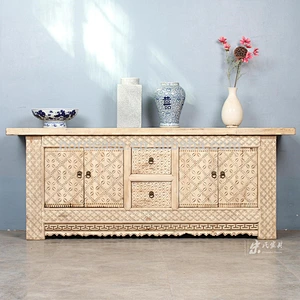 beijing factory hand carved naturel wood color chinese antique furniture