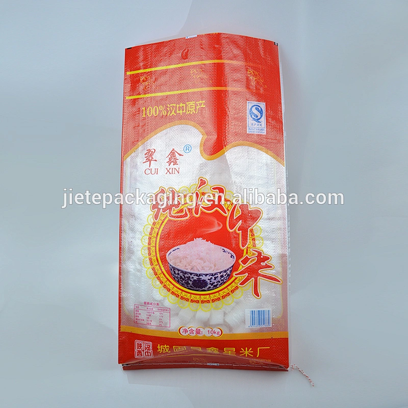 China building pp woven rice plastic packing bag for 10kg