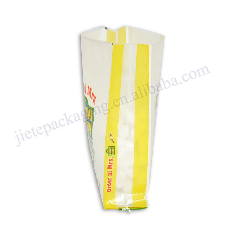 Plastic design printed bopp laminated 5kg pp woven rice packaging bag with D handle size:35*45cm