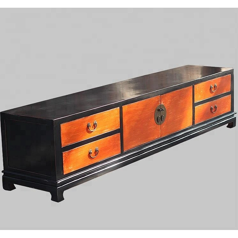 oriental solid wood pine tv console furniture