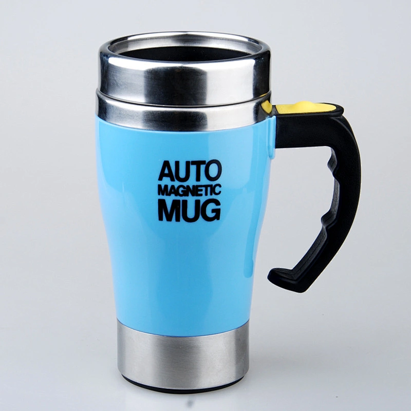 Guangzhou manufactory self stirring auto-mixing coffee and milk mug with handle for home