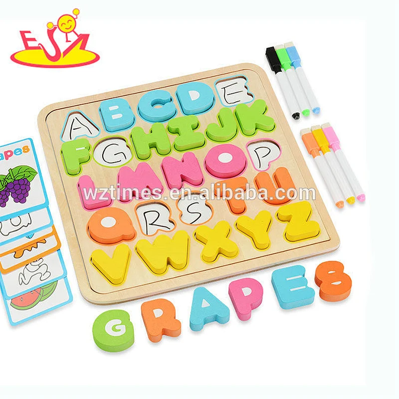 Wholesale most popular kids wooden math puzzle with whiteboard W14B088
