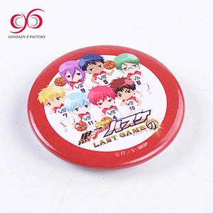 Gift promotional button badge whosale 44mm pinback button badge material