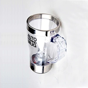 wholesale glass automatic stirring mug with free logo