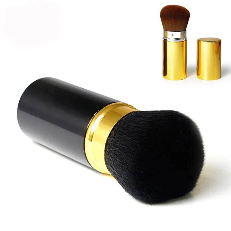 Wholesale high quality cosmetic makeup brush professional private label retractable blush powder make up brush