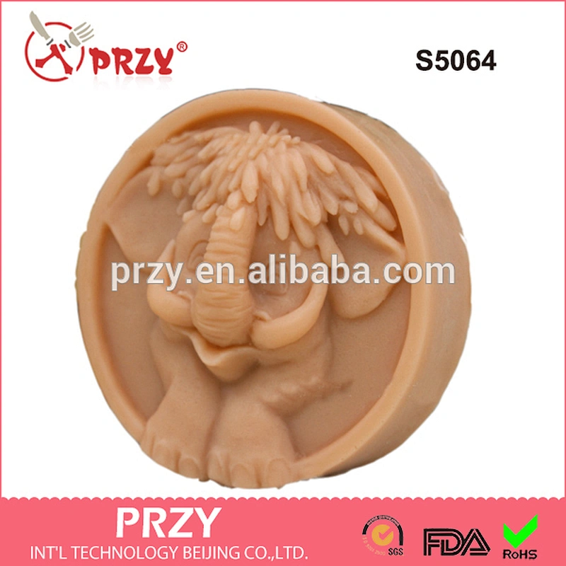 S5064 elephant silicone molds for soap animal handmade soap mold 2D silicone molds