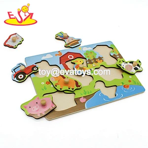 New arrival first educational wooden peg puzzles for children W14M148