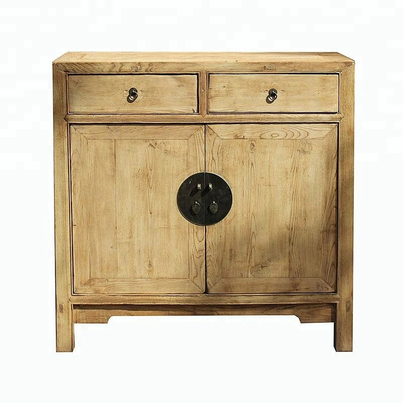 chinese antique reproduction oriental natural wood living room buffet furniture