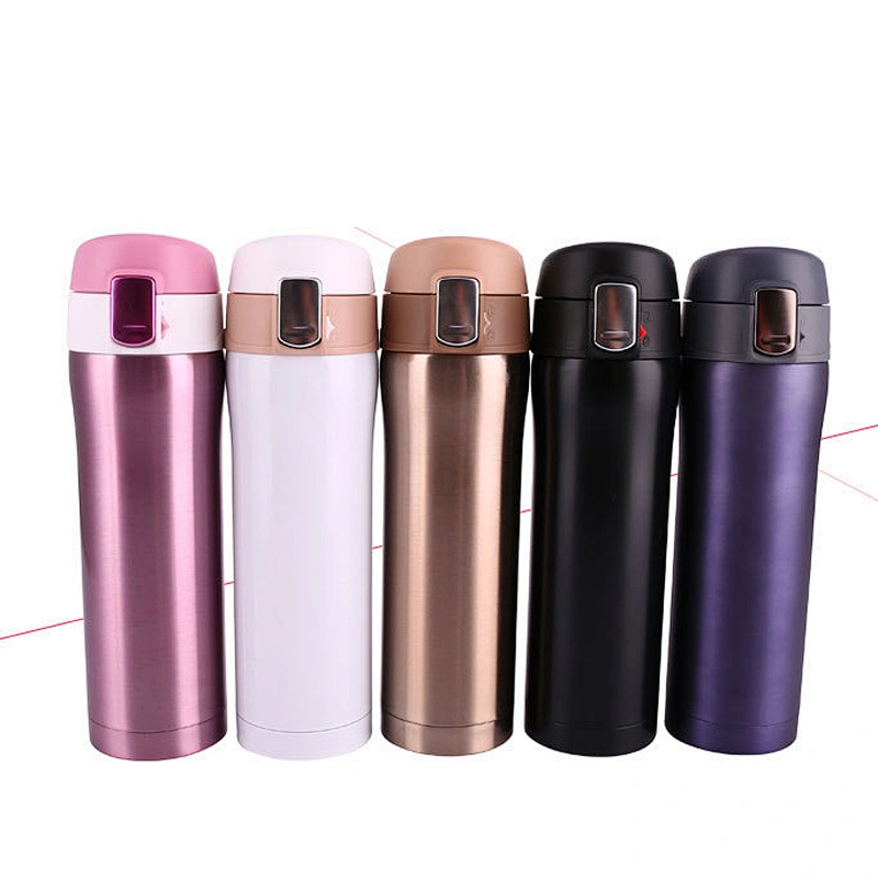 Free Sample Fashion Design Vacuum Cup With Mixing Color  Elegant Hot Water Bottle For Office School