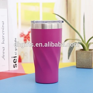 304 Stainless Steel Vacuum Flask 16 oz Wholesale Vacuum Cup Water Bottle with Transparent Lid for Car Use