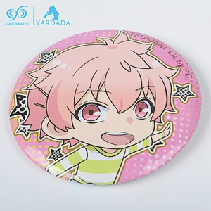 Custom badge clip safety pin/anime button badge/tin button badge round