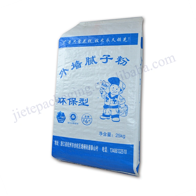 Wholesale moisture proof 25kg white plastic tile adhesive bag for wall putty,cement,mortar,lime,clay