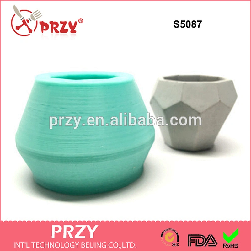 S5087 Planter Mold - Silicone - Geometric Mold - Cast Concrete-Resin-Wax-Soap