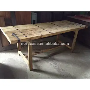 Wholesale Industrial restaurant furniture reclaimed wooden dining table