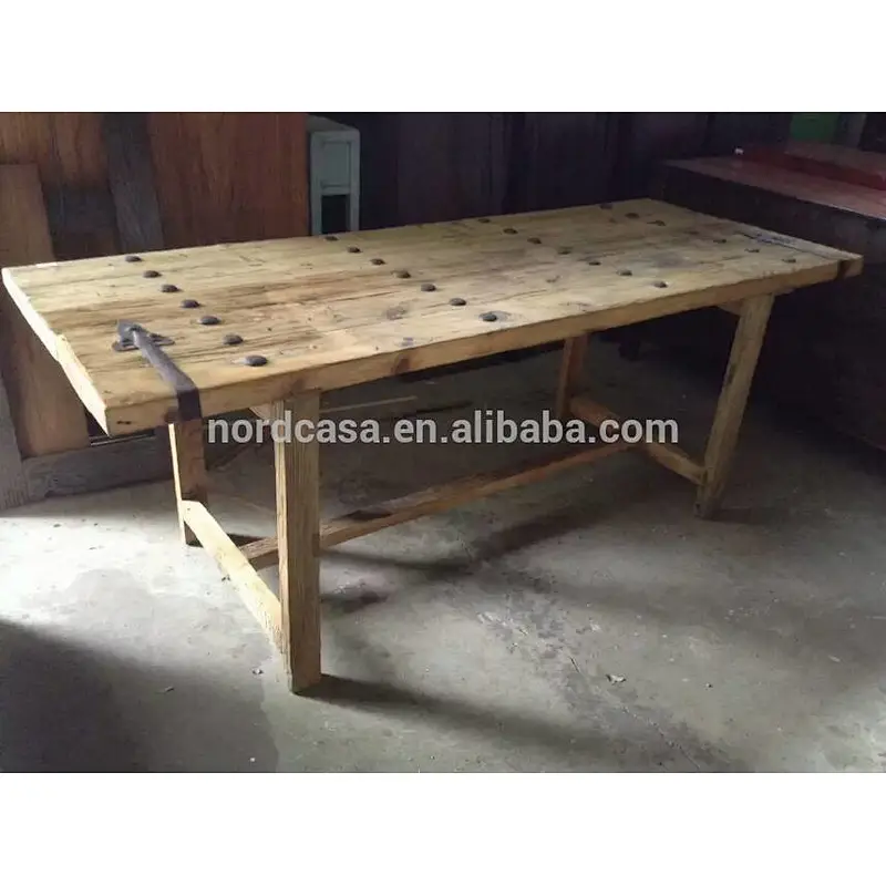 Wholesale Industrial restaurant furniture reclaimed wooden dining table