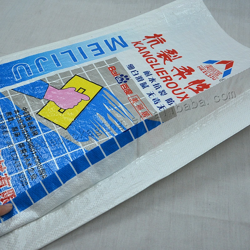 20kg wholesale white plastic moisture proof pp woven cement bag for wall,interior painting wall putty bag
