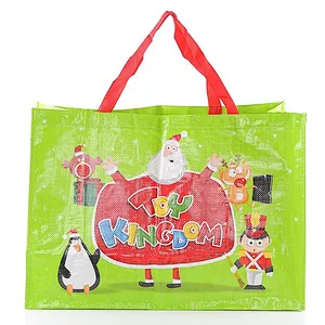 Custom wholesale color printing green handbag