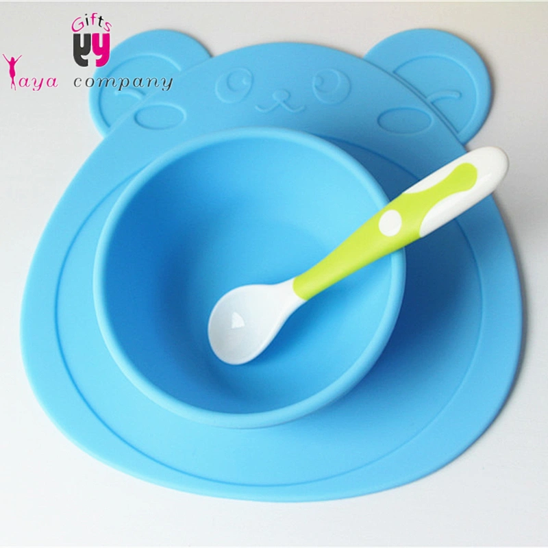 Manufacturer Custom Shape Silicone Dinner Baby Plate Mat