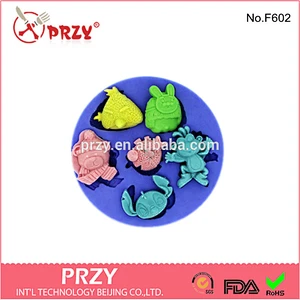 F602 Cartoons set 21 handmade Fondant Silicone Molds factory price for sale