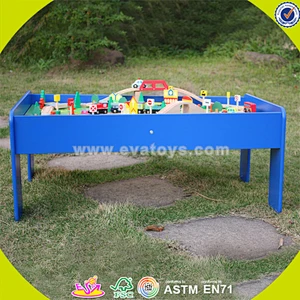 New arrival DIY wooden railway train toy for kids W04C009A