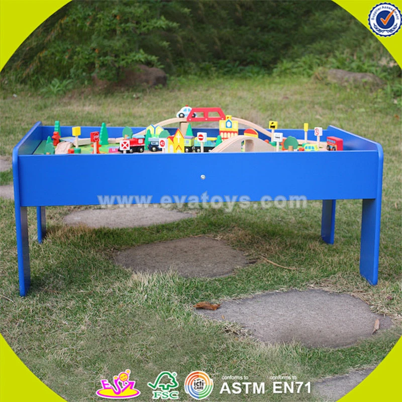 New arrival DIY wooden railway train toy for kids W04C009A