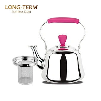 L21080502 Chinese Commercial Stainless Steel Tea Pot With Tea Strainer