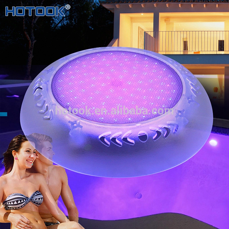 Transparent Nicheless Wall Mounted Par56 IP68 12V RGB Underwater LED Pool Light