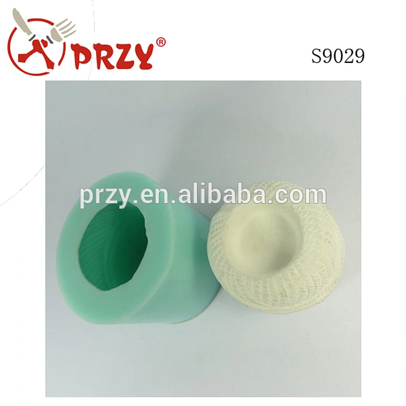 S9029 Silicone forms candlestick Woollen cement concrete 3D mold candle holder molds for home decorations