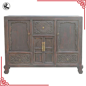 antique reproduction solid wood pine handmade buffet furniture