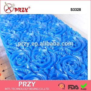 S3328 PRZY rose toast handmade soap mold rose flower rectangle handmade loaf mold for sell