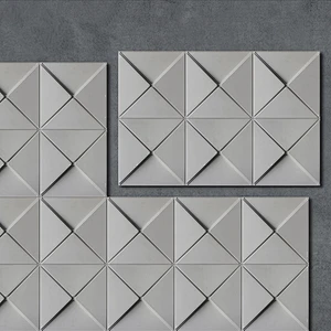 New Concrete 3D Tile molds Square cement wall decoration geometry Brick Silicone mould
