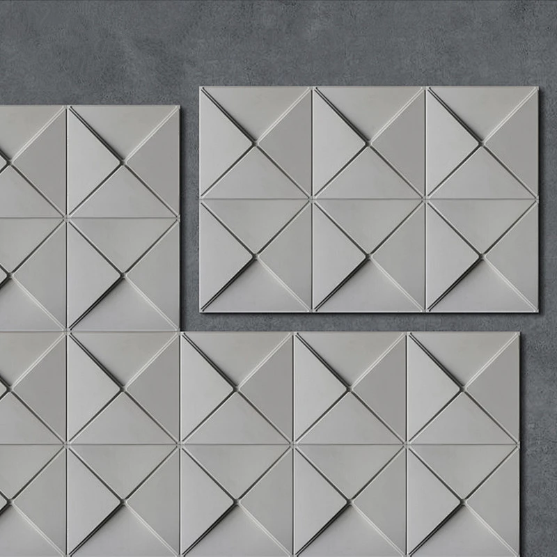 New Concrete 3D Tile molds Square cement wall decoration geometry Brick Silicone mould