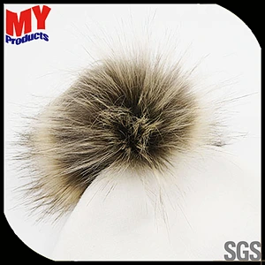 hot sale woman hat winter beanie pure custom big pompom knitted simple hat