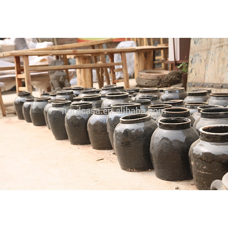 chinese black antique jar Ceramic Brown Pots