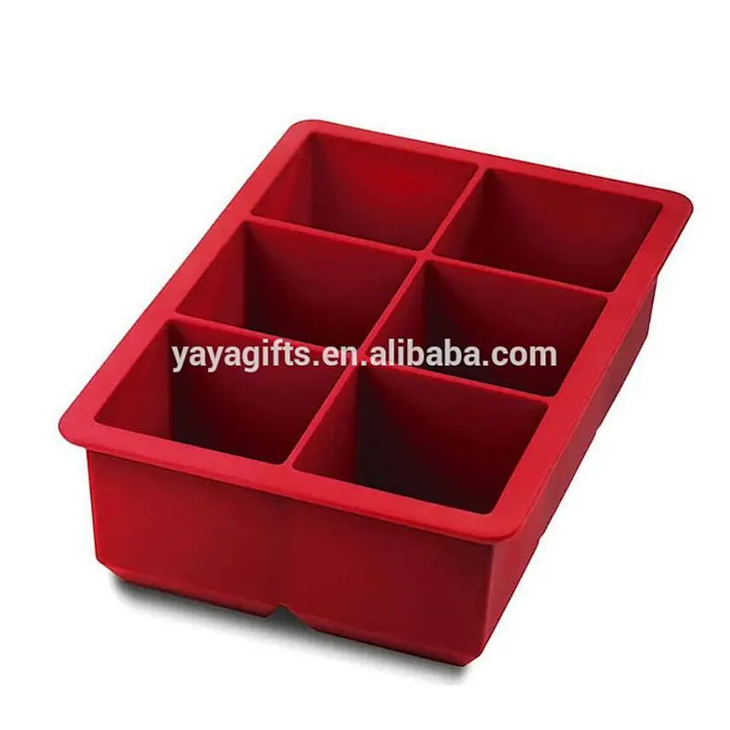 wholesale 8cavity flexible large ice cube silicone tray