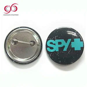 2018 latest 25mm custom party pins buttons handmade tin pin back button badge