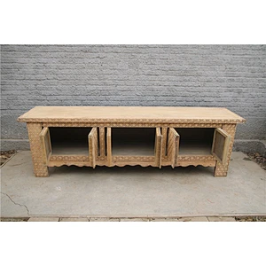 2017 Chinese carving Xinjiang antique TV cabinet sideboard