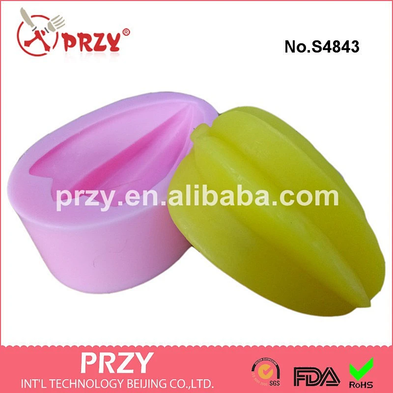 S4843 Creative 3D Carambola Shape Silicone Molds Cake Decorating Fruit Cake Baking Molds