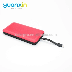 5000mah Plastic black and white Color Rechargeable Power Bank