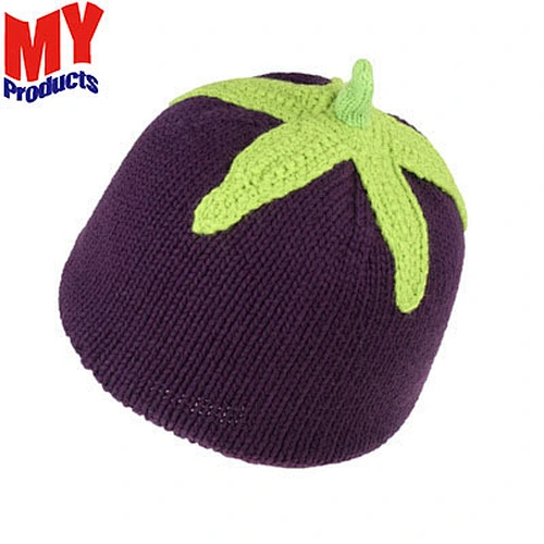 Kids children funny knitted hat with vegetable without visor beanie hat cap