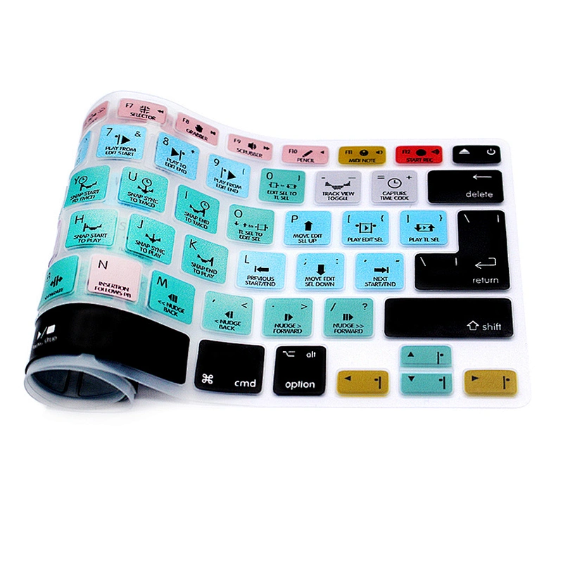Hot Amazon avid Pro Tools Hotkeys shortcuts keyboard skin Custom Silicone Keyboard Cover For macbook pro 13 cover