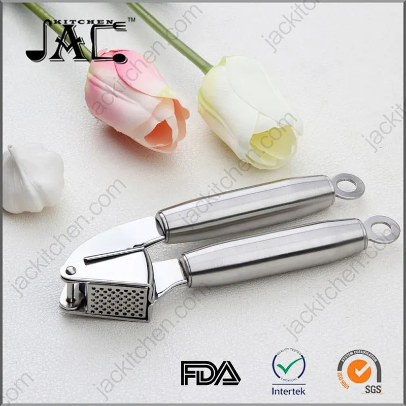 Kitchen Ware Convenient Portable Soft-Handled Stainless Steel Garlic Press