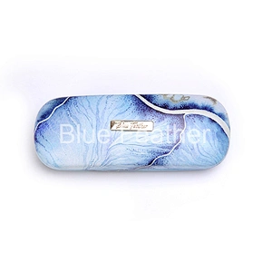Unique PU Case glasses Metal eye glass case Clam shell Case