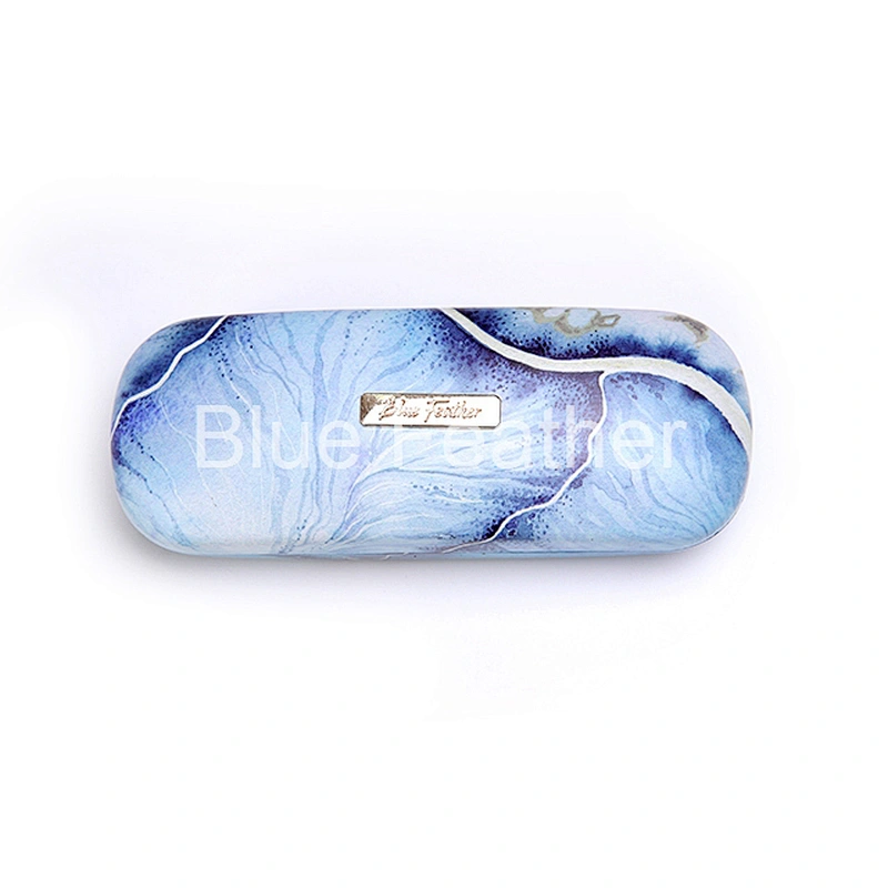 Unique PU Case glasses Metal eye glass case Clam shell Case