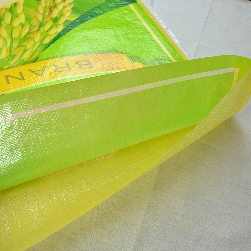 Green printed PP Woven Bag Rice Bag Fertilizer Bag Export To Mexico