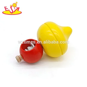 wholesale cheap funny wooden spinning top toy for children W01A308